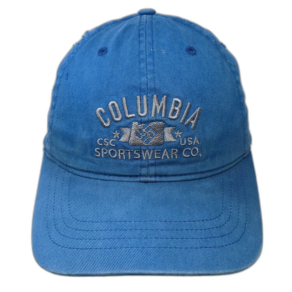 Columbia Baseball Cap Blue One Size Slideback Hat CSC USA Sportswear Cotton Logo